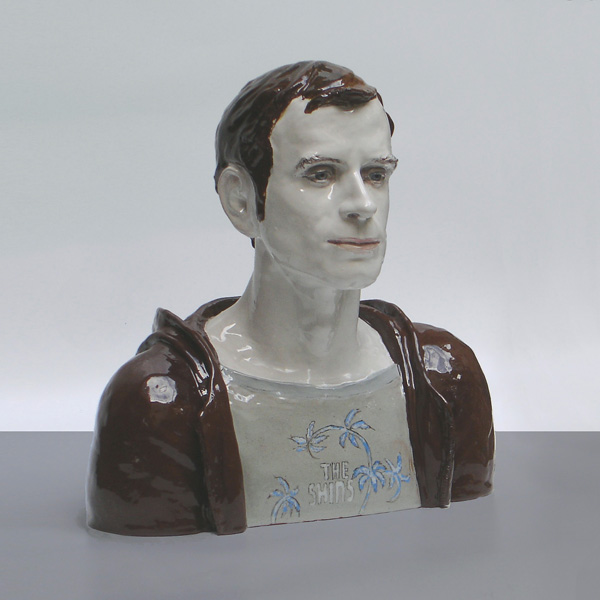 Rosi Steinbach: Matthias, 2008, Keramik, glasiert, bemalt, 39 x 36 x 25 cm Rosi Steinbach: Matthias, 2008, Keramik, glasiert, bemalt, 39 x 36 x 25 cm